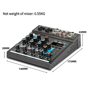 Consola mezcladora de audio de 4 canales, Consola digital profesional, entrada USB MP3, 16 bits, DSP, estéreo, mini mezclador de audio, precio de fábrica - Product Image 6