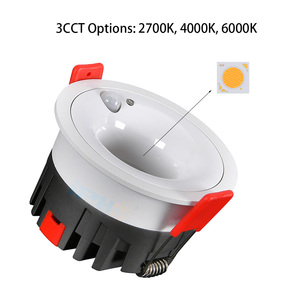 12W 3CCT DALI2 kısılabilir yangın anma alt gömme tavan Led aşağı ışık parlama önleyici PIR Cob Led hareket sensörü downlight - Product Image 6