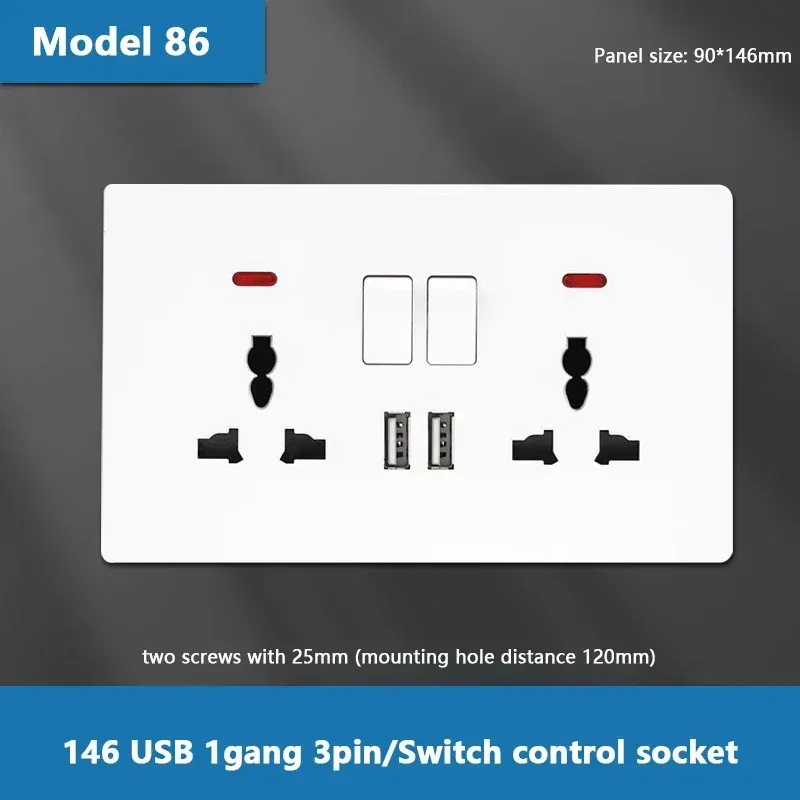 146 USB 1gang 3pin