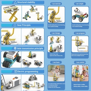 50 in1 STEAMプログラマブルAPP制御ロボットレンガDIYアセンブリロボットパズル科学教育おもちゃセット - Product Image 6