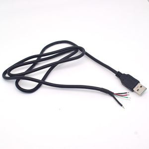 USB Pigtail 5 tel, 1M/3.3FT USB 2.0 erkek 5Pin çıplak kablo Pigtail açık uç uzatma kabloları 5V 2A 5 Pigtail tel bağlayıcı - Product Image 3