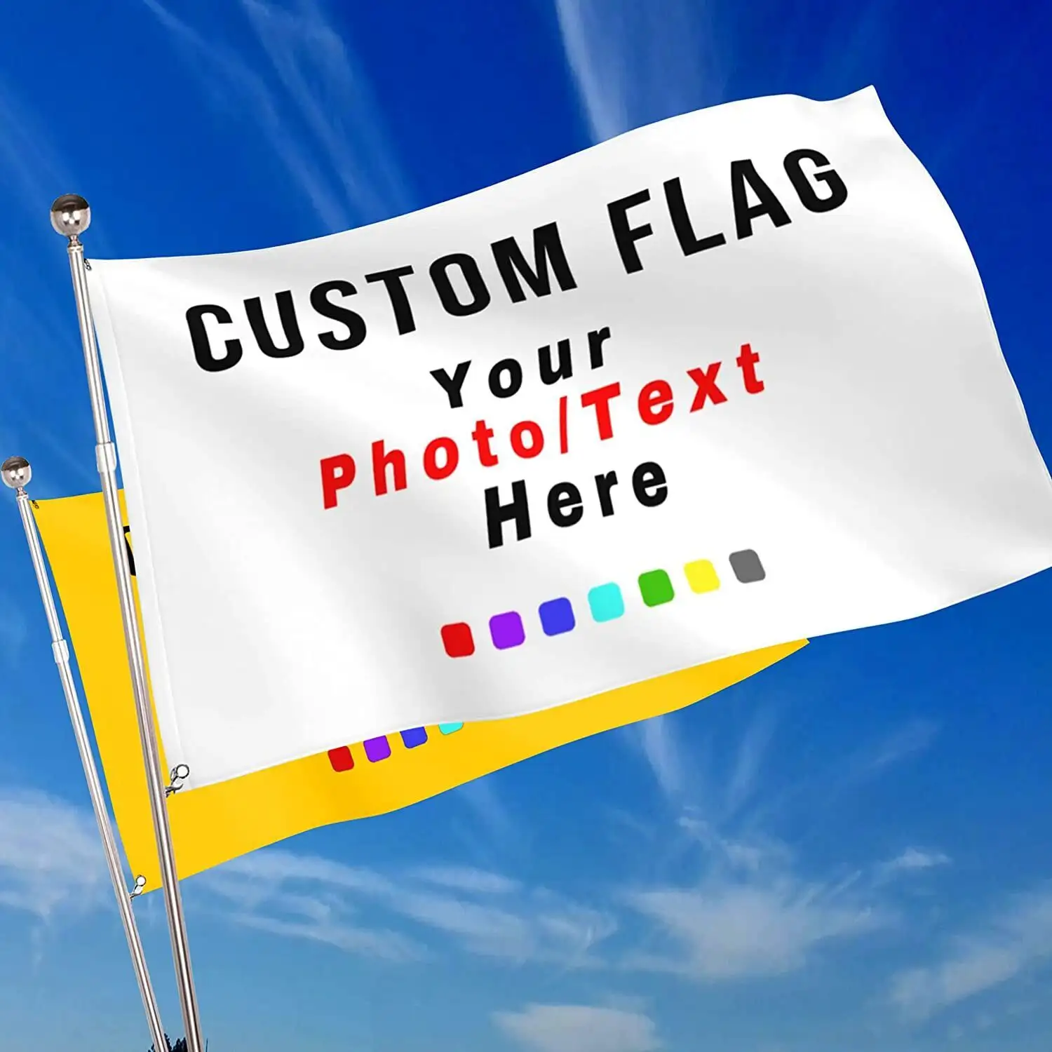 Commercio all'ingrosso formato facoltativo stampa digitale 3x5 ft 100% all'aperto poliestere bandiere pubblicitarie bandiera bandiera logo bandiera personalizzata