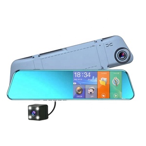 กล้องติดรถยนต์หน้าจอสัมผัส Full HD 1080P,เครื่องบันทึกวิดีโอ DVR กล้องติดรถยนต์กระจกมองหลัง - Product Image 1