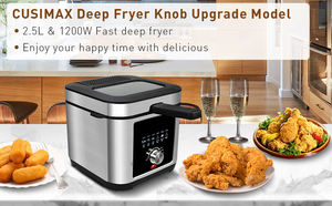 Freidora eléctrica con control de temperatura y perilla de 2,5 L, cocina pequeña para uso doméstico, cocina de pollo frito, freidoras profundas inteligentes digitales - Product Image 3