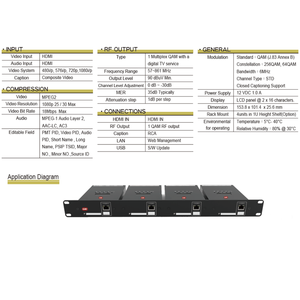 High Performance 1CH 2CH 3CH 4CH Full HD Digital <strong>Encoder</strong> QAM HDMI to RF DVB-<strong>T</strong> ATSC <strong>ISDB</strong>-<strong>T</strong> <strong>Modulator</strong> - Product Image 1
