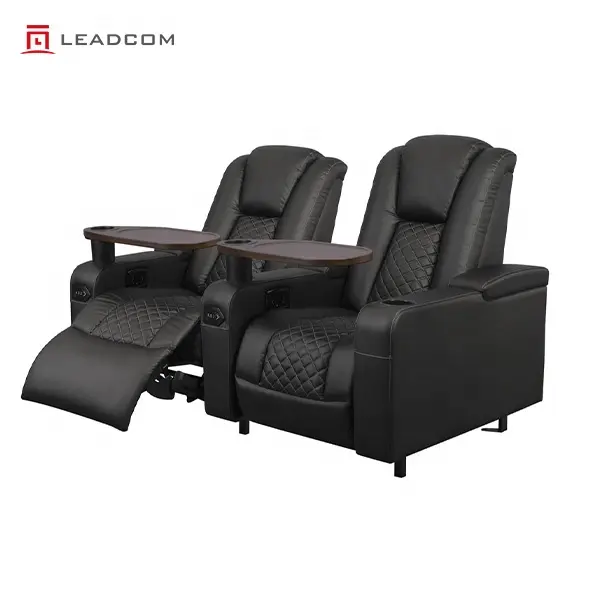 LEADCOM LS-816 Luxury Vip Leather Electric Cinema Theater reclinabile sedia da salotto Cinema vip reclinabile fornitore in vendita