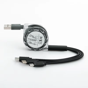 Stokta uygun 3 In 1 geri çekilebilir 1M USB tip C 3A hızlı şarj veri iletimi Usb kablosu - Product Image 3