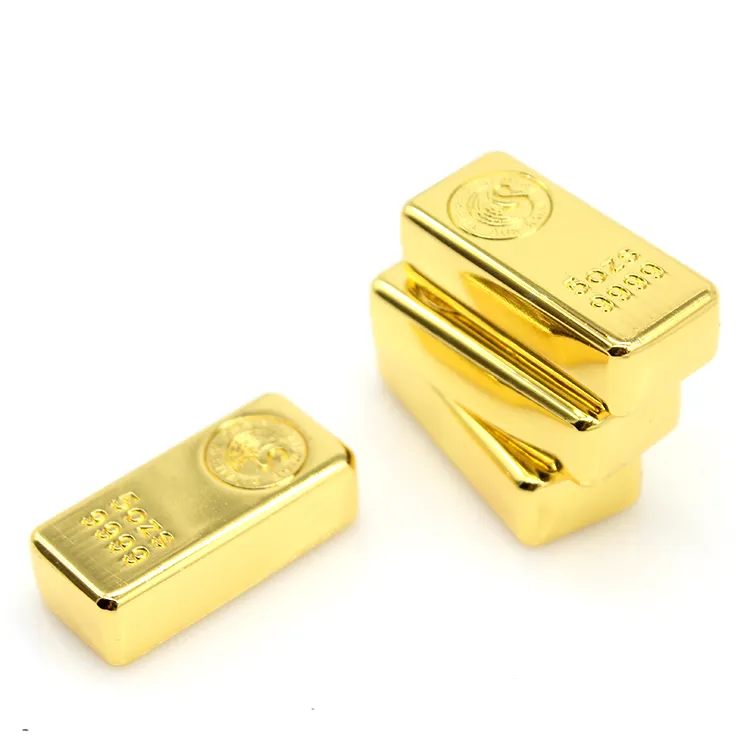 999.9 fine gold 5 ounce plated gold bar custom logo commemorative customized metal gold bars for sale