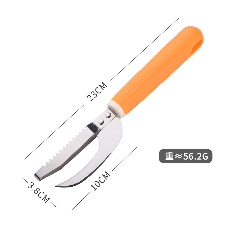 Couteau à gueule de poisson orange