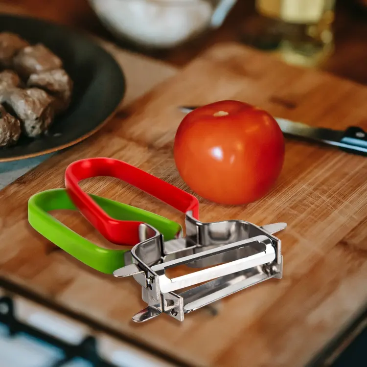 Gadget da cucina universale Ultra affilato in acciaio inox frutta a forma di Y pelapatate manuale pelapatate per rizoma vegetale