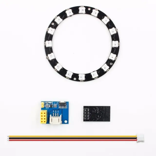 ESP8266 ESP01 ESP-01 RGB LED Controller Adpater WIFI Module for Arduo IDE WS2812 WS2812B 5050 16 Bits Light Ring Christmas DIY