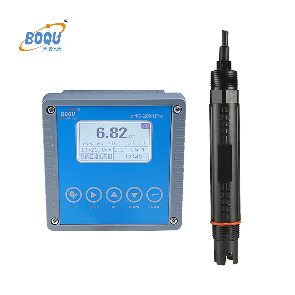 BOQU pHG-2081Pro liquid water sensor ph meter water monitoring systems