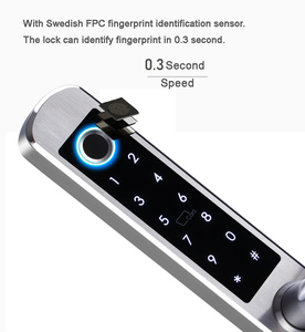 Su geçirmez parmak izi alüminyum sürgülü salıncak kapı kilit Ttlock App kilidini dijital elektronik kilit anahtarı kart kodu cam kapi kilit - Product Image 2