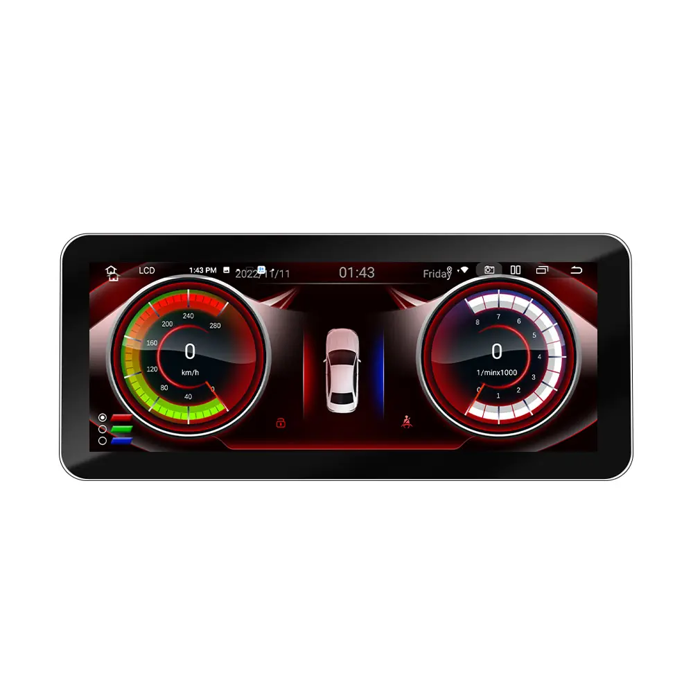 Lecteur multimédia de voiture Android 12.3 de 12.0 pouces Navigation GPS pour Audi A4 et A4L avec modèle d'écran IPS de stockage 4 + 64G et 8 + 128G
