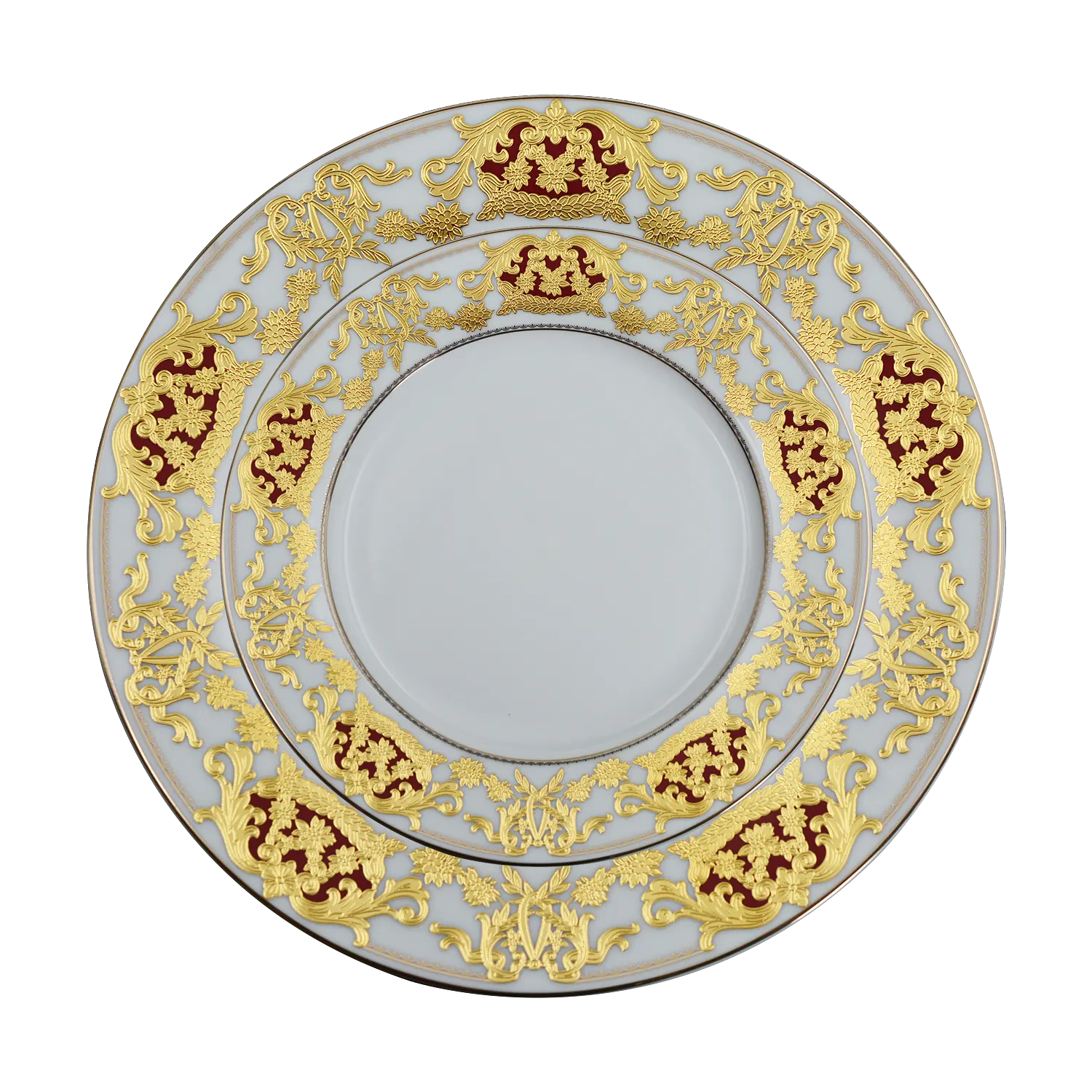 Placas de jantar de ouro em relevo 24k, placas personalizadas, gosto da royalty, alemão, artesanato, talheres de jantar feitas à mão