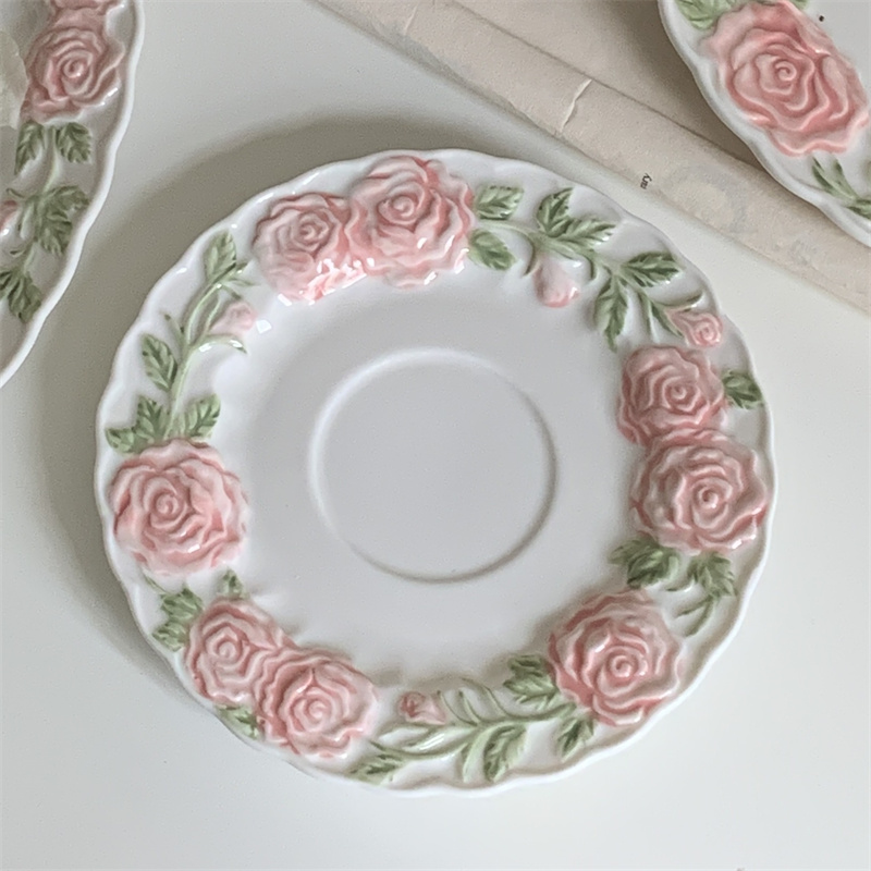 Plato rosa de 6"