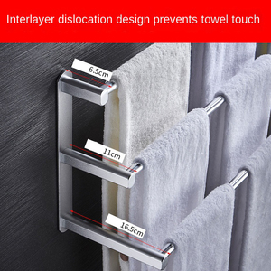 Iyi fiyat en çok satan Rustproof havlu tutucu duvara monte banyo havlu askısı banyo Metal - Product Image 5