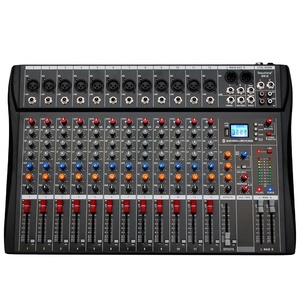 Depusheng DX12 Professional Mixer Console 48V Phantom Power USB MP3 <strong>Input</strong> DJ Sound <strong>12</strong> Channel <strong>Audio</strong> Mixer - Product Image 1