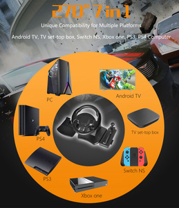 NS-9877 oyun direksiyon için anahtarı/x-box 360/x-box bir/PC/PS 4/PS 3 Android 6 1 yarış tekerlek 270 ° direksiyon araba oyunu tekerlek - Product Image 5