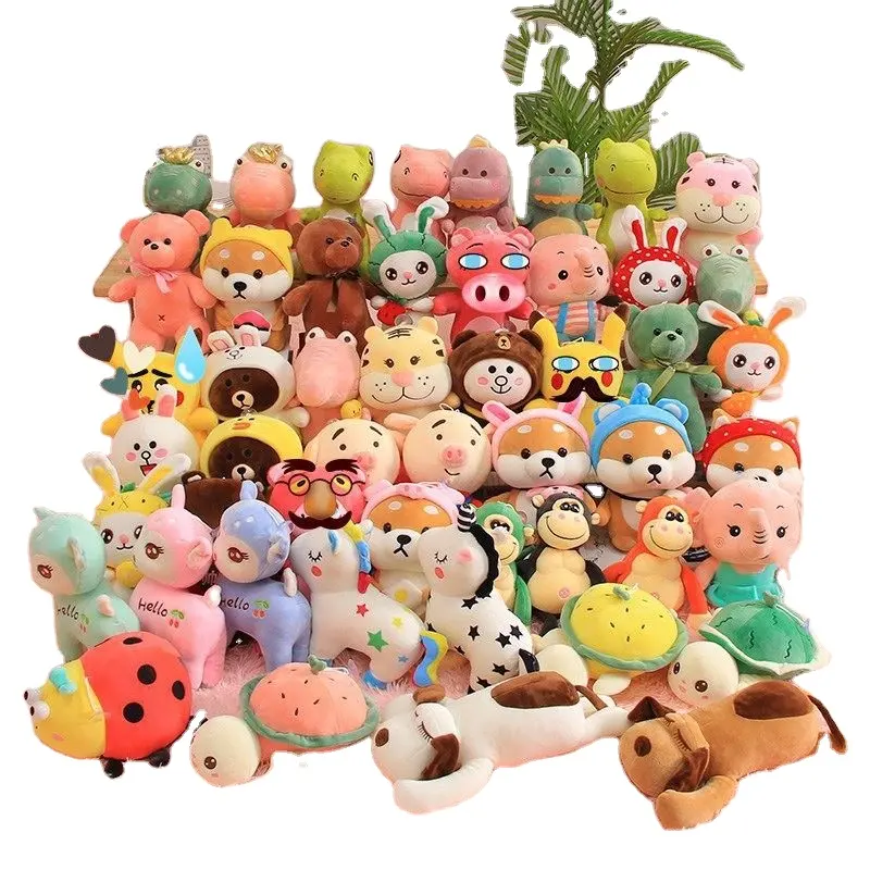 Novo Atacado 15-20cm 7 ''Sem preenchimento de algodão Stuffed Animals Brinquedos Soft Plush Skins Alta qualidade Stuffed Toys para Claw Machine