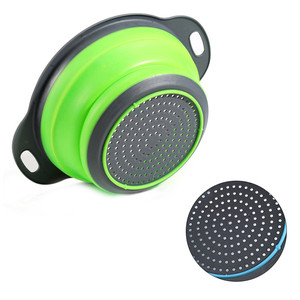 Giá Rẻ Sinh Thái Thân Thiện Collapsable Nhà Bếp Silicone Ráp Colander Rau Lọc - Product Image 3