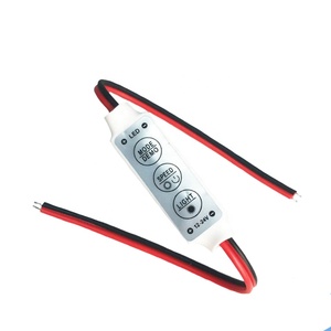Prezzo di fabbrica Mini LED Strip Light luminosità dimmer Controller con pulsante interruttore On/Off per 5050 2835 strisce RGB monocolore - Product Image 2