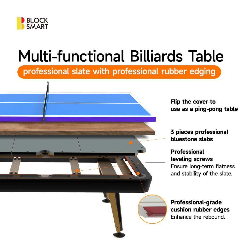 8Ft 9Ft superficie de juego: pizarra (1 ~ 9 sets)