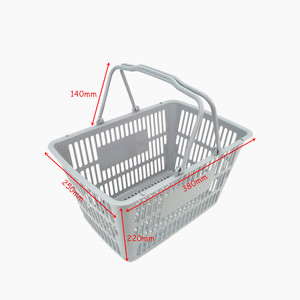 Neues Design Benutzer definiertes Logo Farbe Klassischer Stil Kunststoff Tragbarer Handwagen Supermarkt Ausrüstung Korb