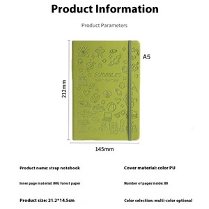A5 diario scritto a mano Notepad ad alto valore portatile di colore puro Notebook con filo cucito rilegatura per uso Planner regalo - Product Image 2