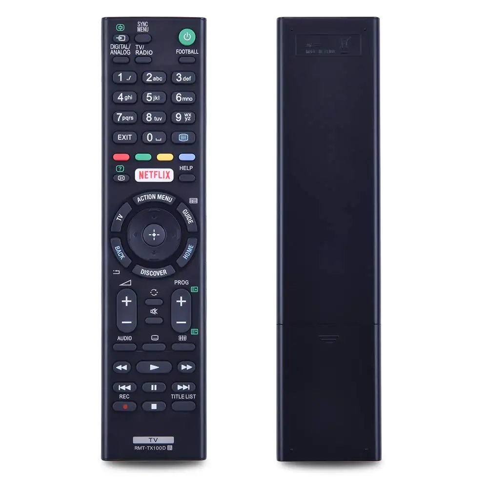 Бесплатная доставка Запасной пульт дистанционного управления подходящий для Sony Bravia Smart TV с Netflix Универсальный пульт управления RMT-TX100U RMT-TX100D