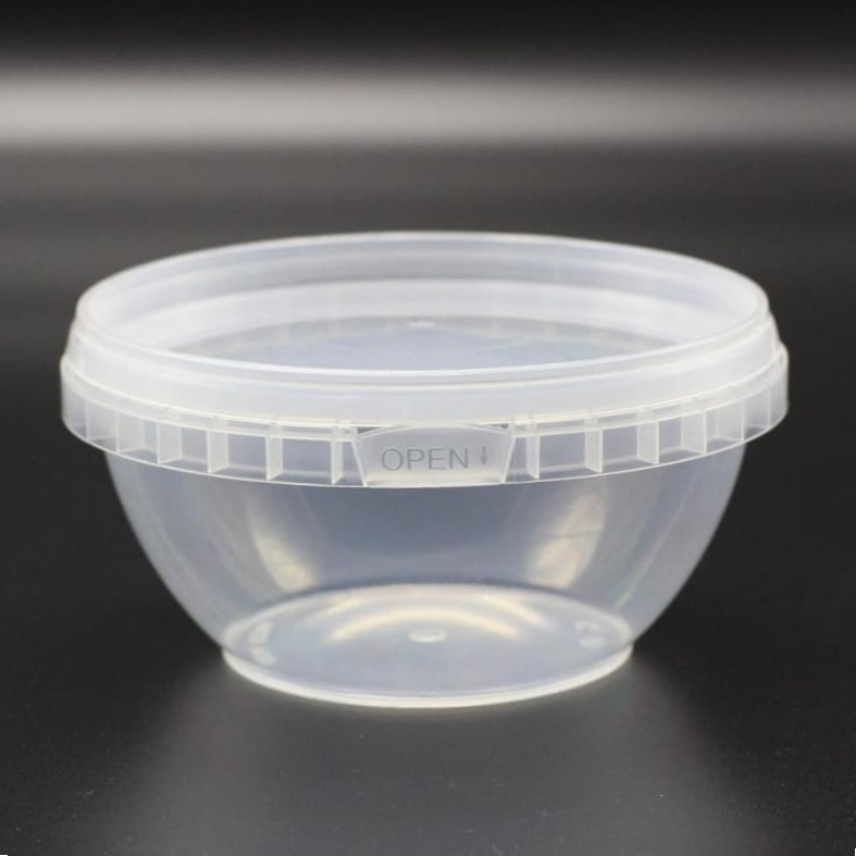 Bol rond en plastique transparent de qualité alimentaire, 460ml, PP