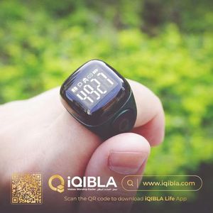 Musulm preghiera Iqibla ruotabile Iqibla-astuto Tasbih funzione anulare contro le dita uomini BT Smart Zikr anelli per Android o IOS - Product Image 6