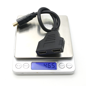 Divisor Y de doble puerto divisor compatible Cable adaptador de una entrada a dos salidas para HD LED LCD TV