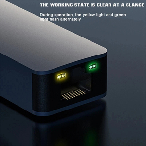 Kabel gebundener Ethernet-Adapter mit zwei Anschlüssen 2500 Mbit/s Netzwerk karte USB Typ C zu RJ45 Adapter 2.5G USB 3.0 Netzwerk karten konverter für Laptops - Product Image 4