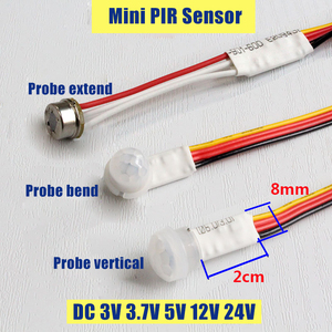 Soporte de personalización PIR DC5V 12V 24V 5A Cuerpo Humano infrarrojo Led controlador de atenuación de luz interruptor de Sensor de movimiento Mini Sensor PIR - Product Image 2