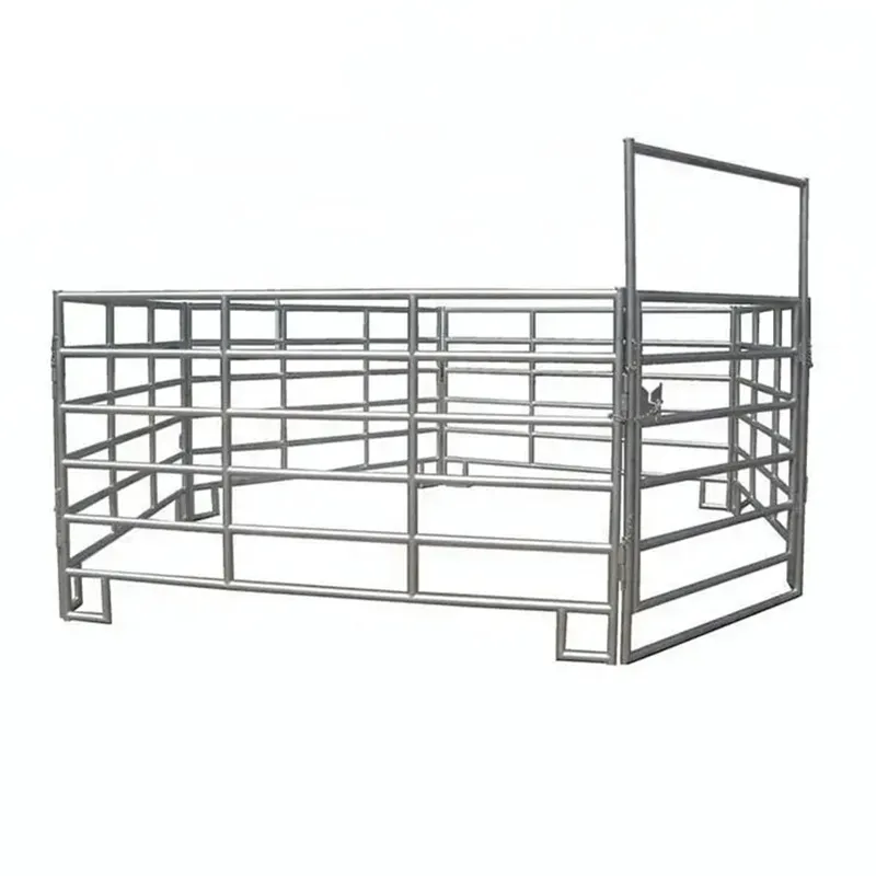 Venta caliente galvanizado pequeña cabra oveja obstáculos Panel valla Corral paneles y caballo redondo pluma Panel
