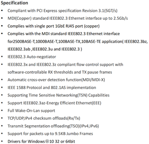 EDUP-Tarjeta de servidor de red PCI Express, tarjeta de servidor de red NIC Ethernet, PCIe, Intel, 1 puerto único, 2,5G, G - Product Image 2