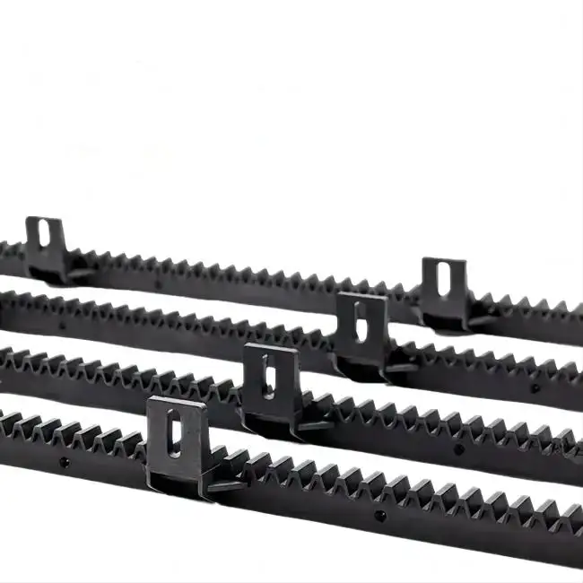 Rack de engrenagem automático para portão deslizante, náilon, plástico preto, 4 luvas