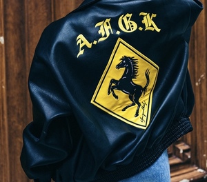 定制标志刺绣经典男式皮夹克黑色七分泡沫夹克男装皮大衣 - Product Image 6