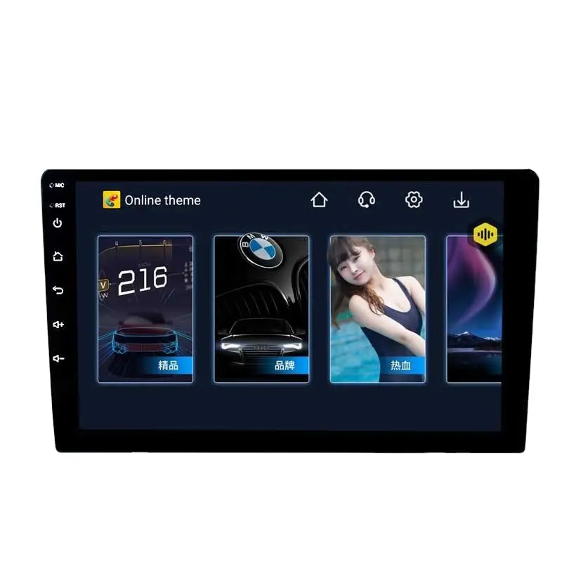 Phổ 10 inch Android 13 Car GPS DVD đa phương tiện Player đài phát thanh Video Stereo cho phổ đơn vị đứng đầu