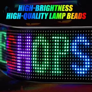App-programmabile LED digitale matrice di luce pannello USB 5V auto cartello di bordo per la decorazione esterna di scorrimento del messaggio in ufficio - Product Image 5