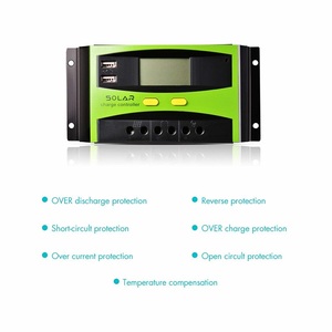 Двойной USB-выход pwm Солнечный контроллер 12 В 24 В 30A 40A 50A 60A pwm контроллер солнечного заряда - Product Image 4