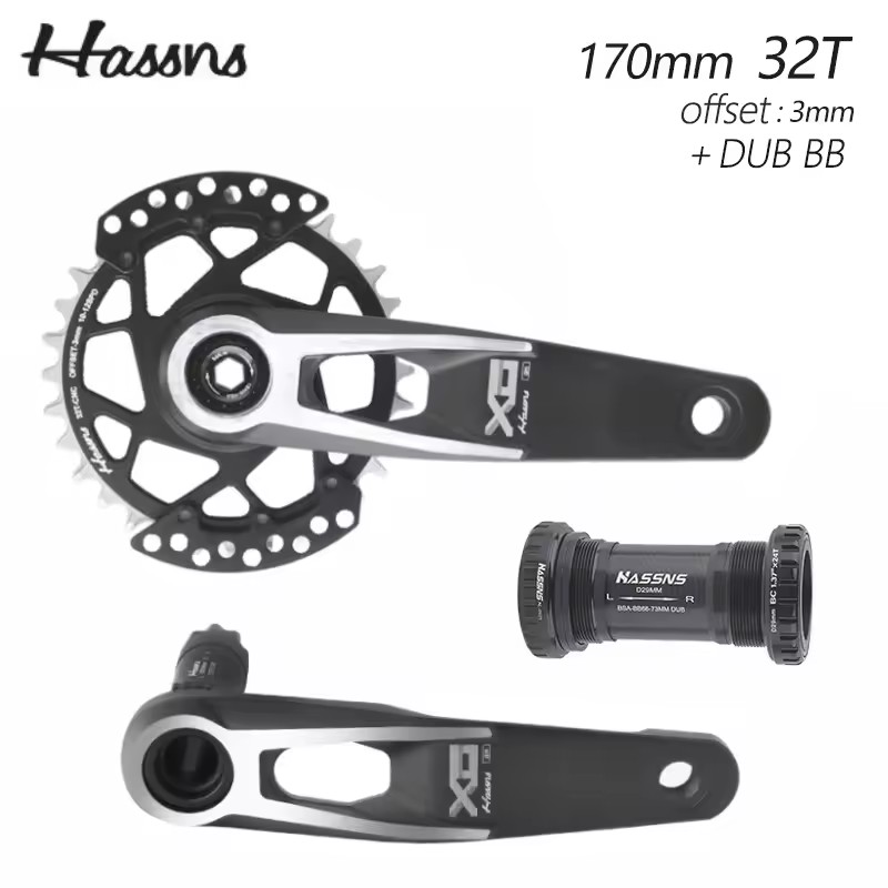 crank 3mm 32T bb Black