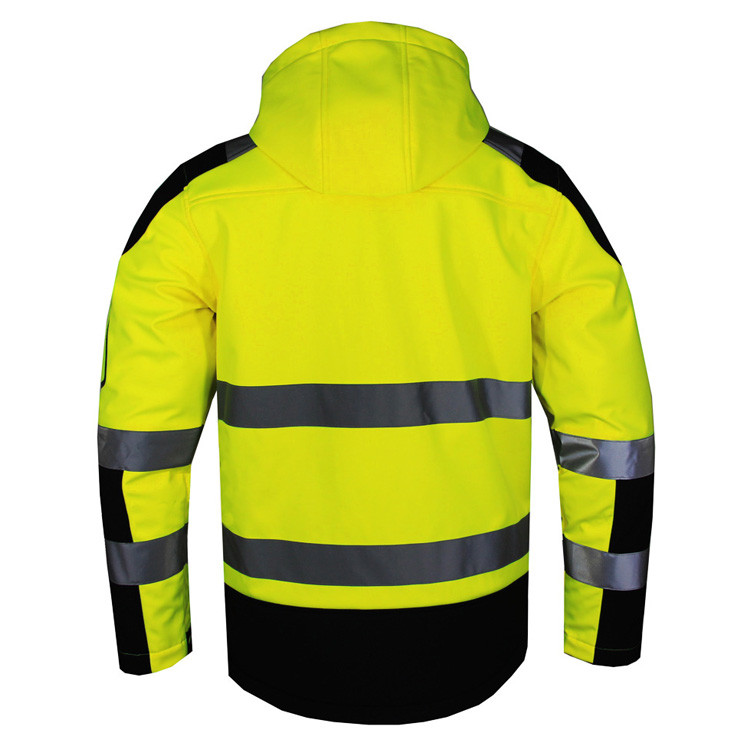 2022 OEM design EN2047 safety workwear men's winter windbreaker jackets men hoodie jacket mens softshell jacket