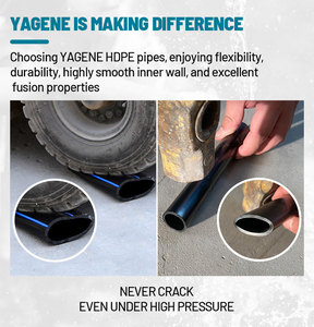 YAGENE <span class=keywords><strong>HDPE</strong></span>管材价格100% 新原材料3英寸4英寸12英寸聚乙烯管价格表