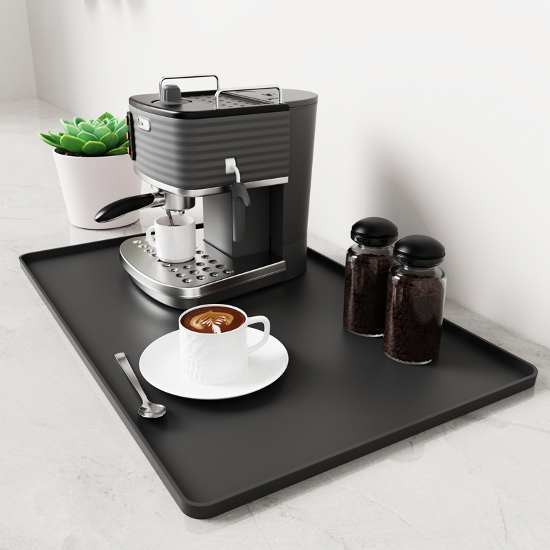 Tapis de machine à café noir-4830
