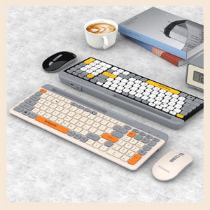 Juego de teclado y ratón de modo dual OEM de fábrica Juego de teclado y ratón inalámbricos 2,4G con función de soporte para teléfono móvil - Product Image 6