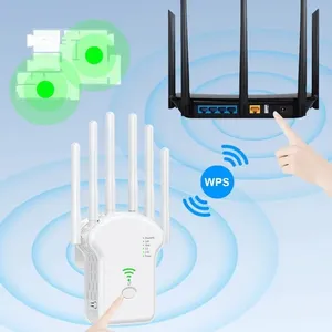 U10WiFiエクステンダー信号ブースター1200Mbps家庭用デュアルバンドワイヤレスインターネットリピーターおよび信号増幅器簡単なセットアップ