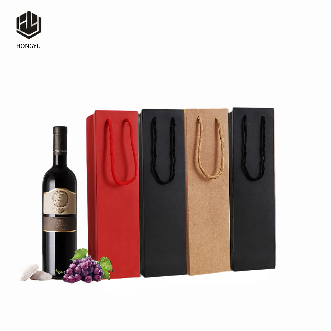 Excelente qualidade sacos de presente para vinho, sacos de vinho simples e duplo de papel mylar