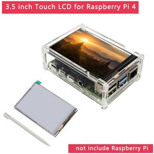 Raspberry Pi 4 Modell B 3,5-Zoll-Touchscreen-TFT-Display 480x320 LCD-Modul mit Acryl gehäuse für Raspberry Pi 4B